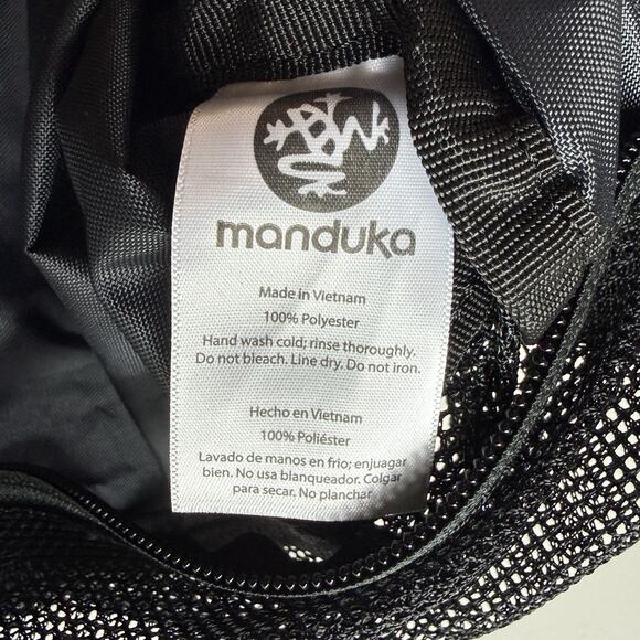 Manduka Breathe Easy Yoga Mat Carrier Pocket Sling Bag Adjustable Strap Black main image 5